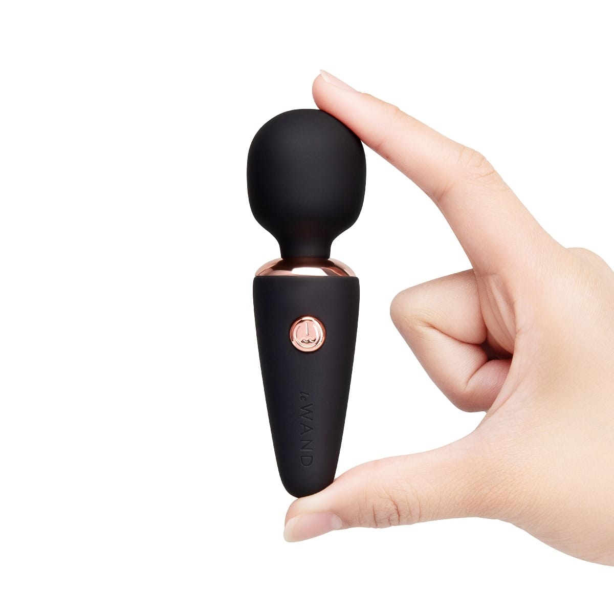 Le Wand - Mini Micro USB Rechargeable Body Wand Vibrator | Choice of 4 Colours Black Le Wand - For Me To Love