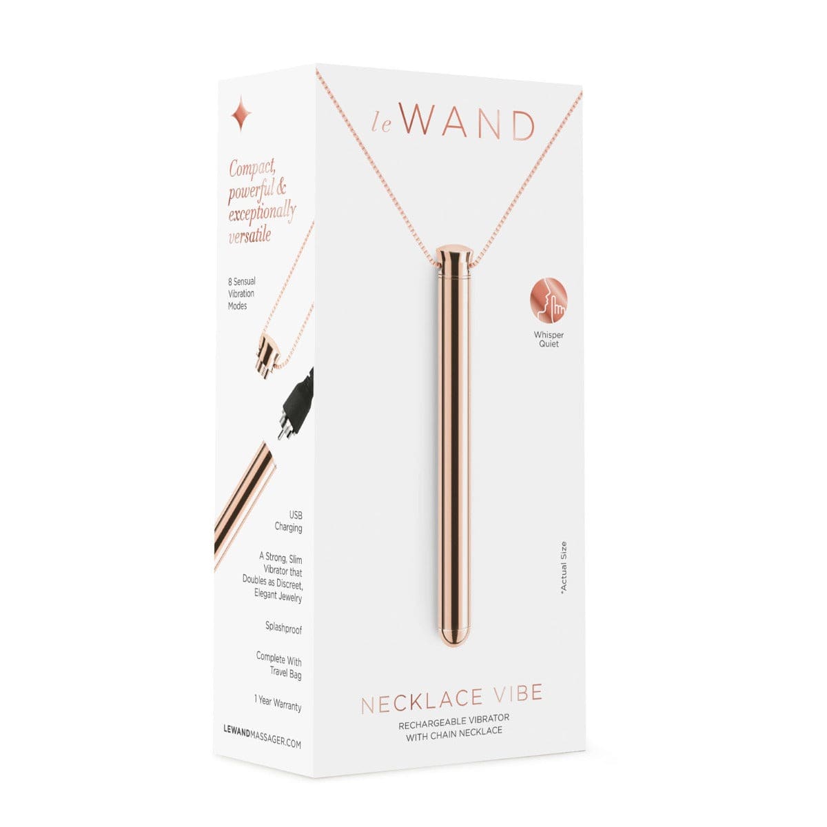 Le Wand - Necklace Vibe USB Rechargeable | Rose Gold le wand - For Me To Love