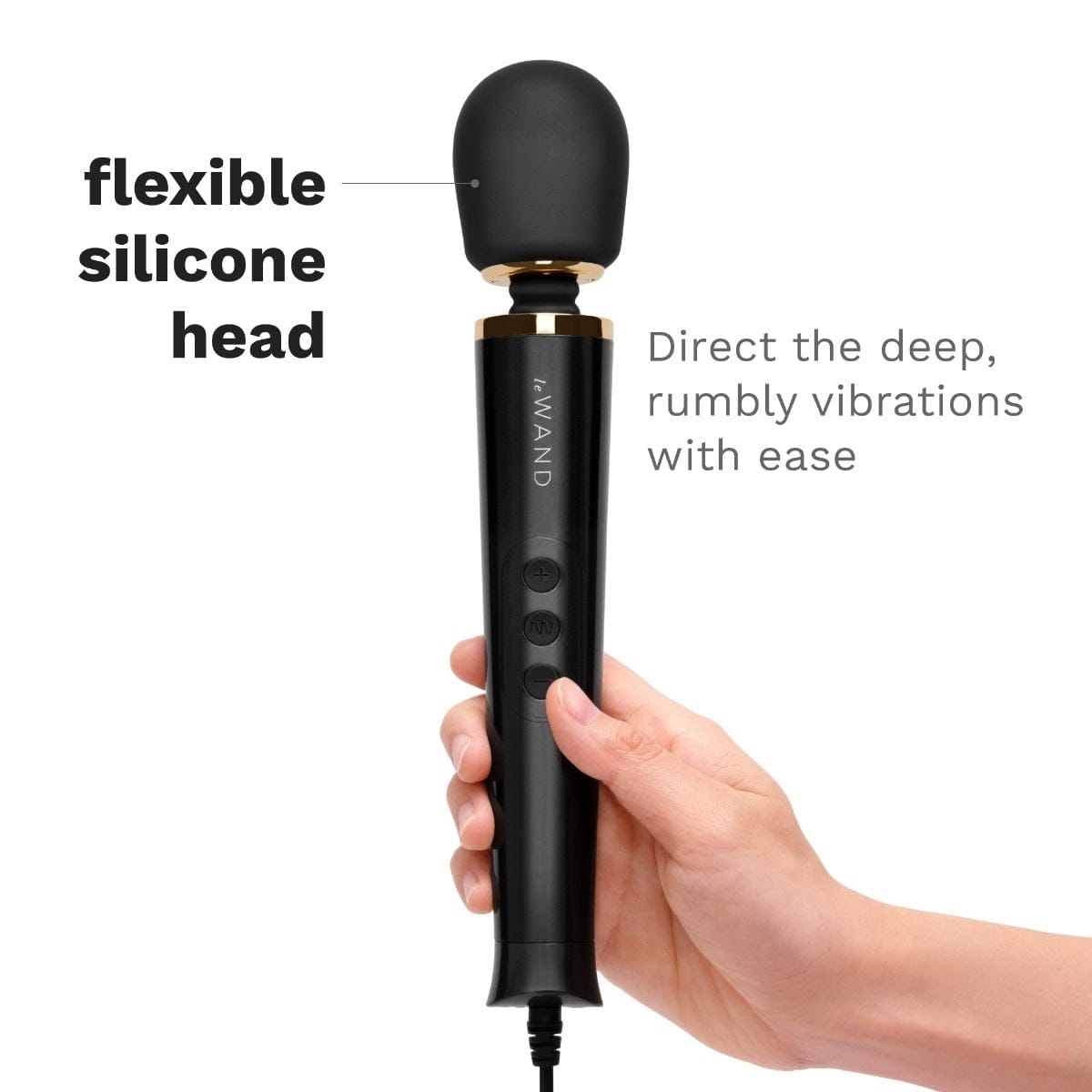Le Wand - Powerful Petite Massage Wand Plug-In | Black/ Gold Le Wand - For Me To Love