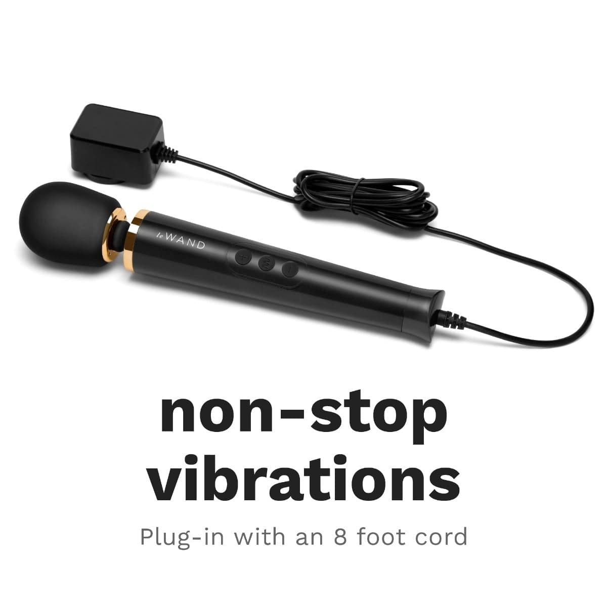 Le Wand - Powerful Petite Massage Wand Plug-In | Black/ Gold Le Wand - For Me To Love