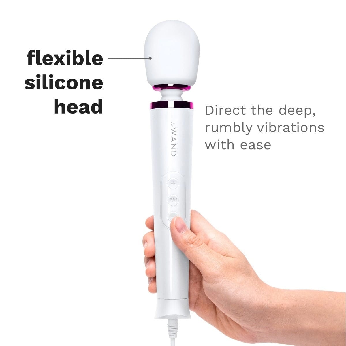 Le Wand - Powerful Petite Massage Wand Plug-In | White/ Pink Le Wand - For Me To Love