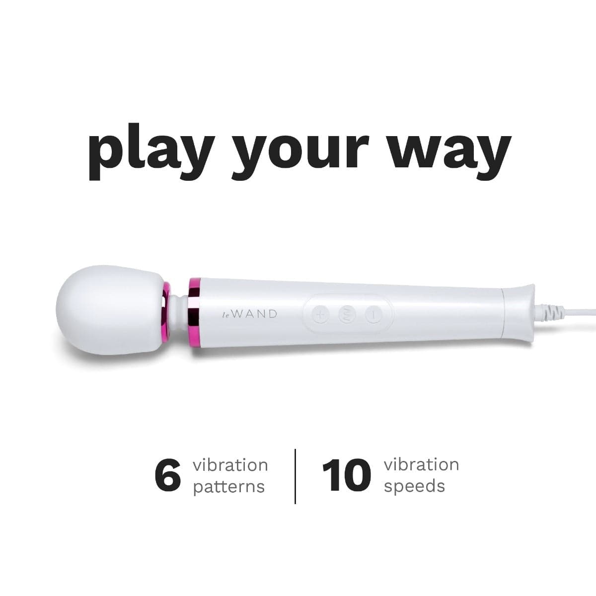 Le Wand - Powerful Petite Massage Wand Plug-In | White/ Pink Le Wand - For Me To Love