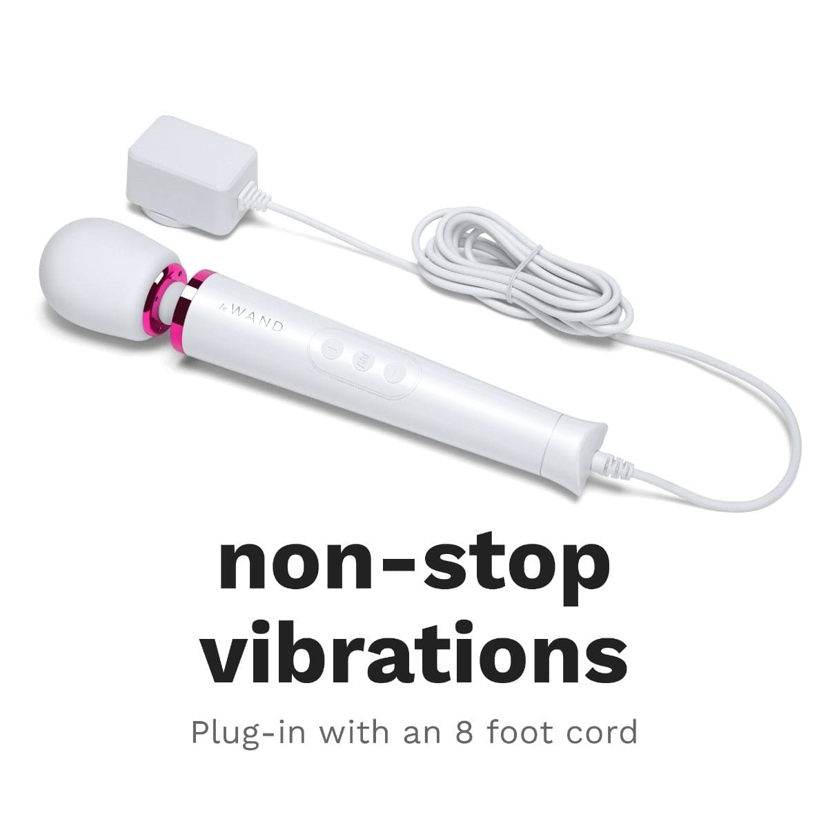 Le Wand - Powerful Petite Massage Wand Plug-In | White/ Pink Le Wand - For Me To Love