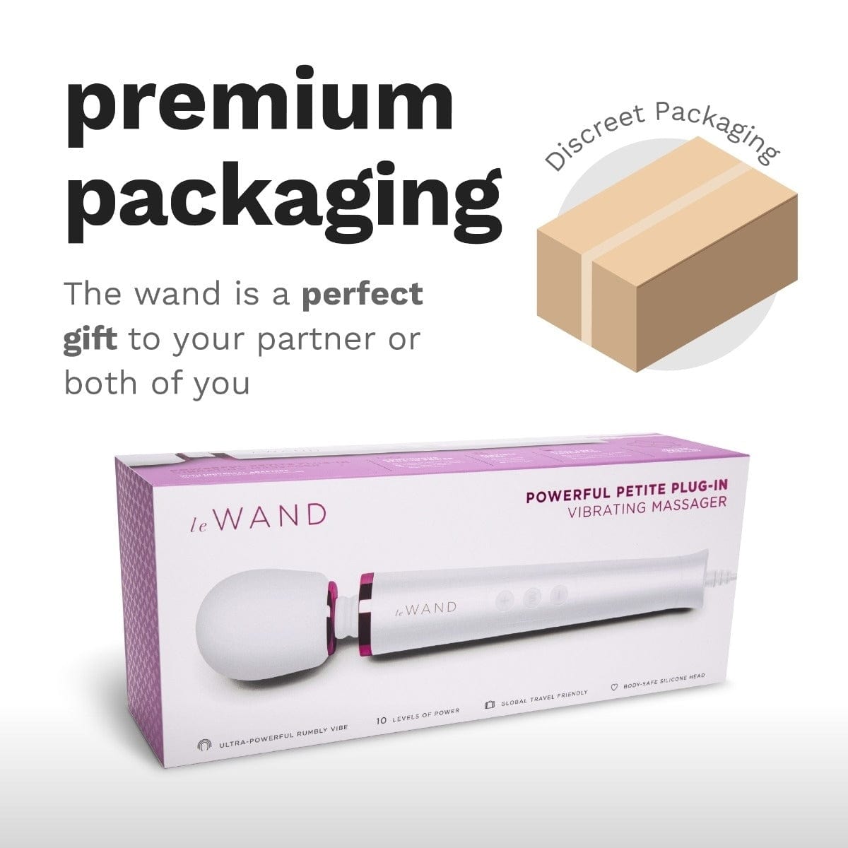 Le Wand - Powerful Petite Massage Wand Plug-In | White/ Pink Le Wand - For Me To Love