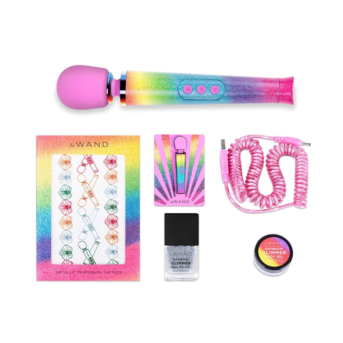 Le Wand - Powerful Petite Vibrating Massage Wand USB Rechargeable | Rainbow Ombre le wand - For Me To Love