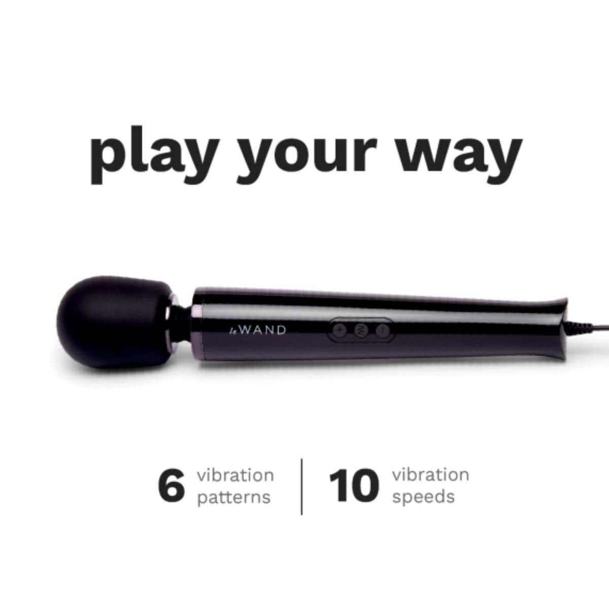 Le Wand - Powerful Plugin Massager Wand | Black Le Wand - For Me To Love