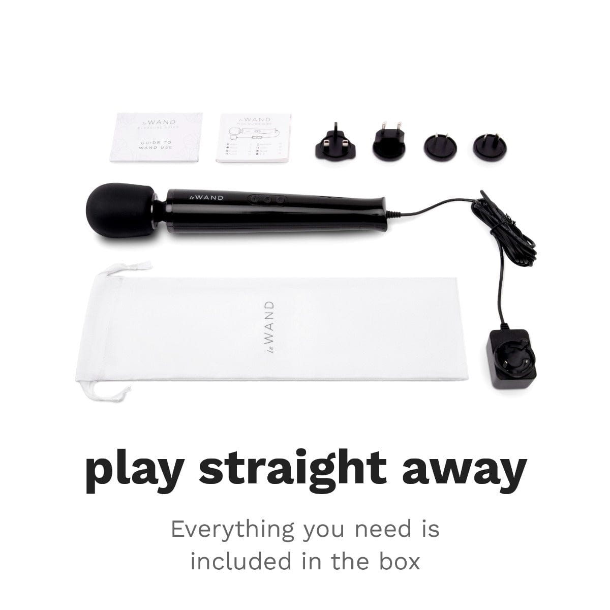 Le Wand - Powerful Plugin Massager Wand | Black Le Wand - For Me To Love