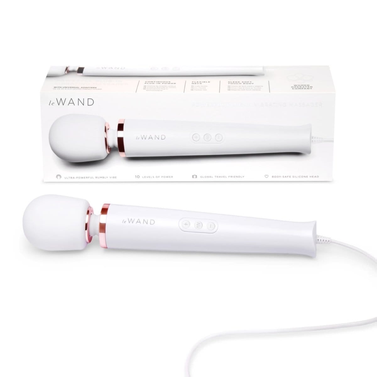Le Wand - Powerful Plugin Massager Wand White le wand - For Me To Love