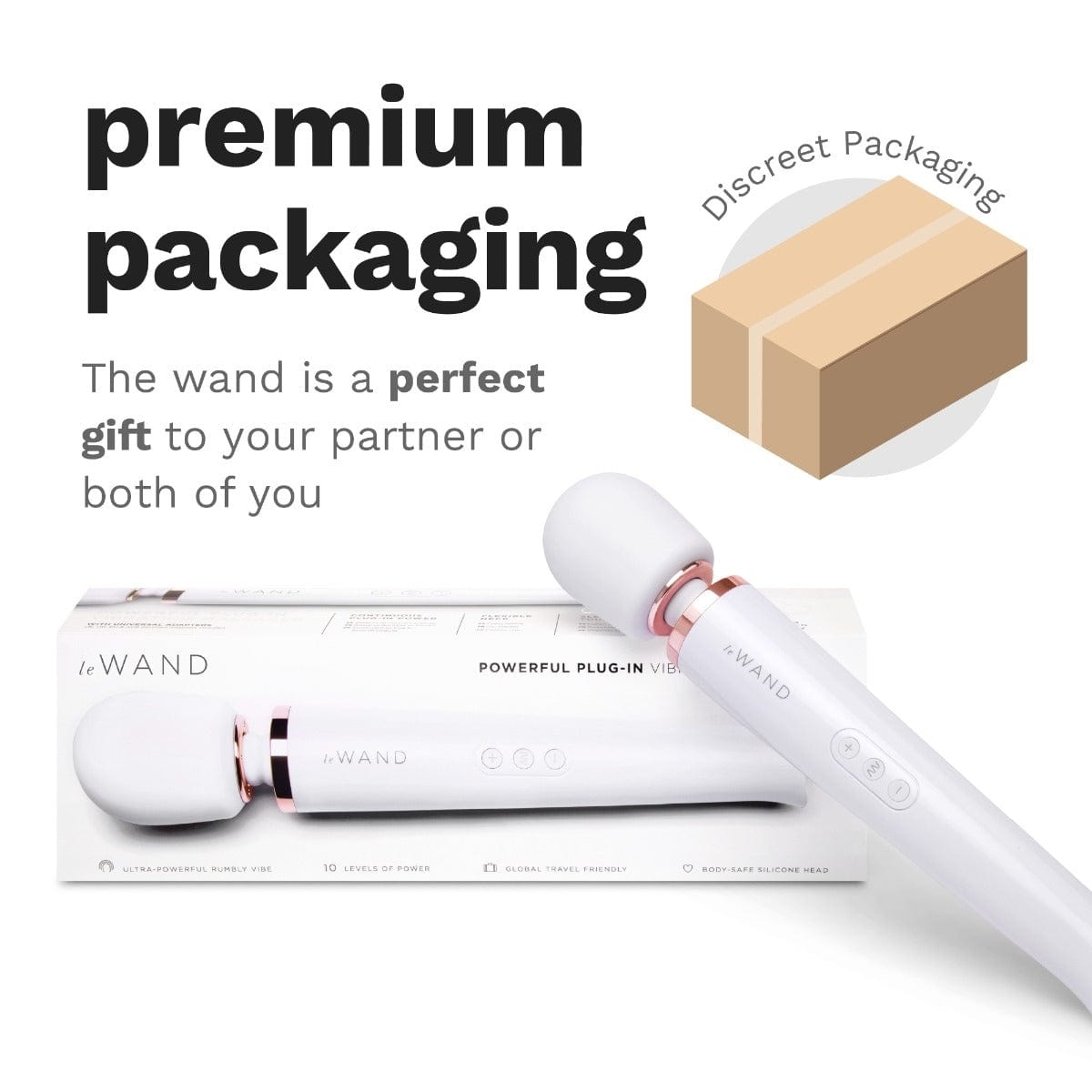 Le Wand - Powerful Plugin Massager Wand | White Le Wand - For Me To Love