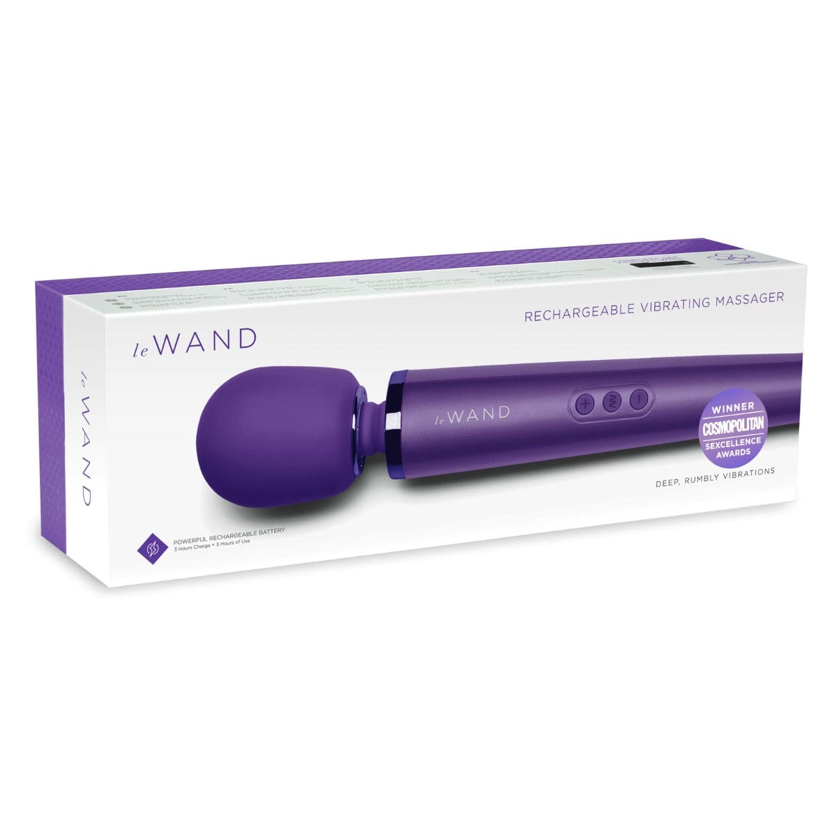 Le Wand Rechargeable Vibrating Massager Wand Purple