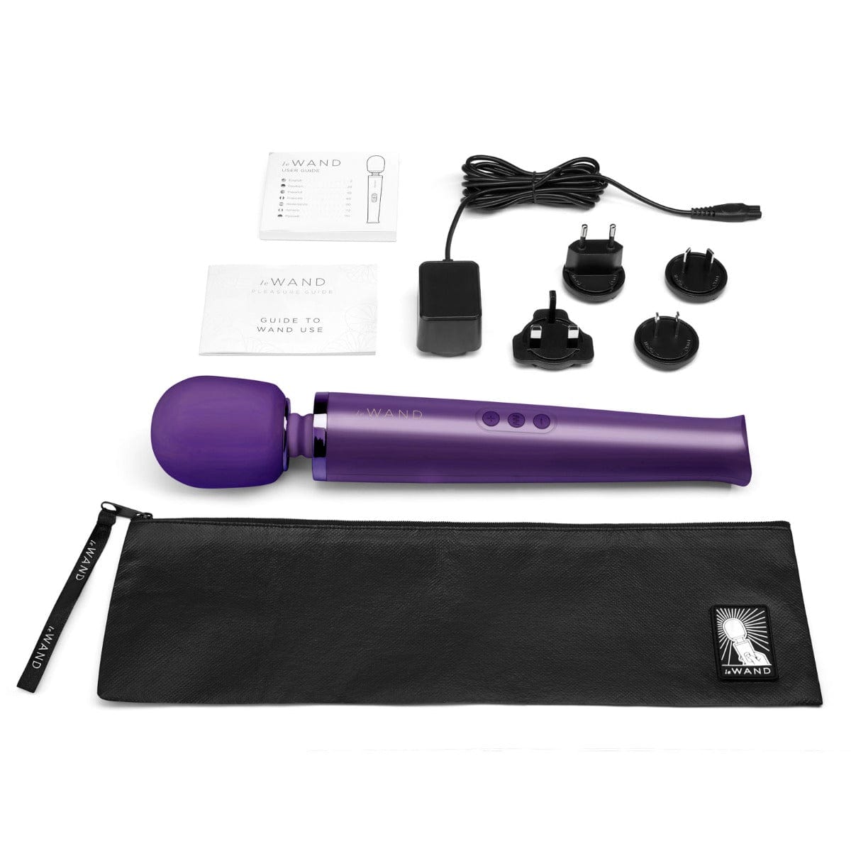 Le Wand Rechargeable Vibrating Massager Wand Purple