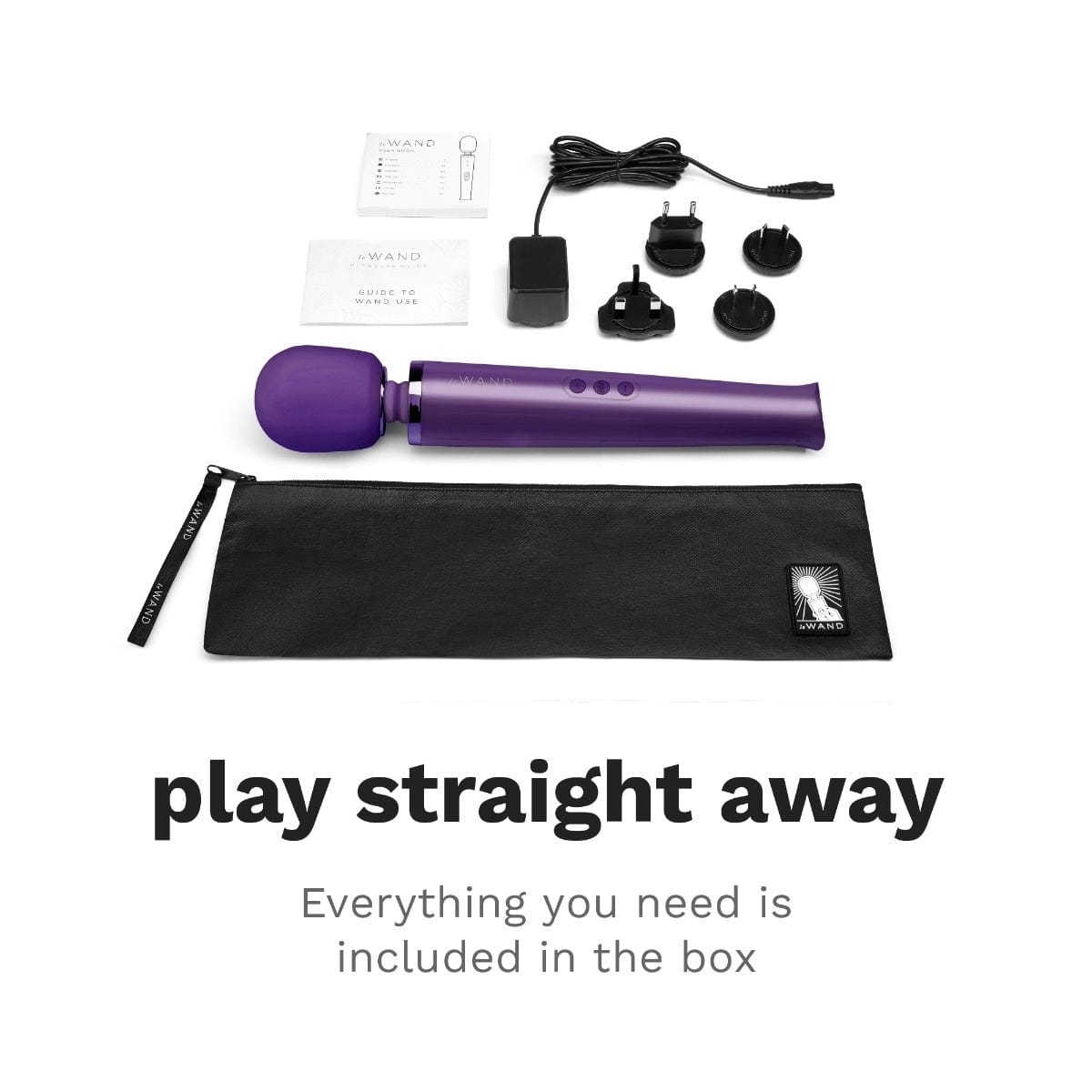 Le Wand - Rechargeable Vibrating Massager Wand | Purple Le Wand - For Me To Love