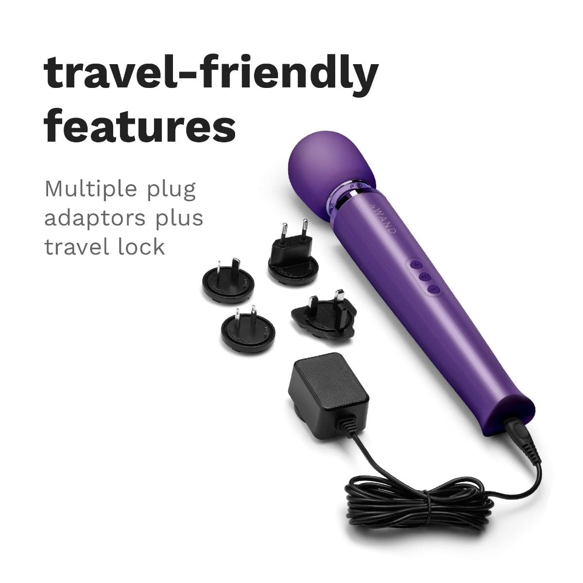 Le Wand - Rechargeable Vibrating Massager Wand | Purple Le Wand - For Me To Love