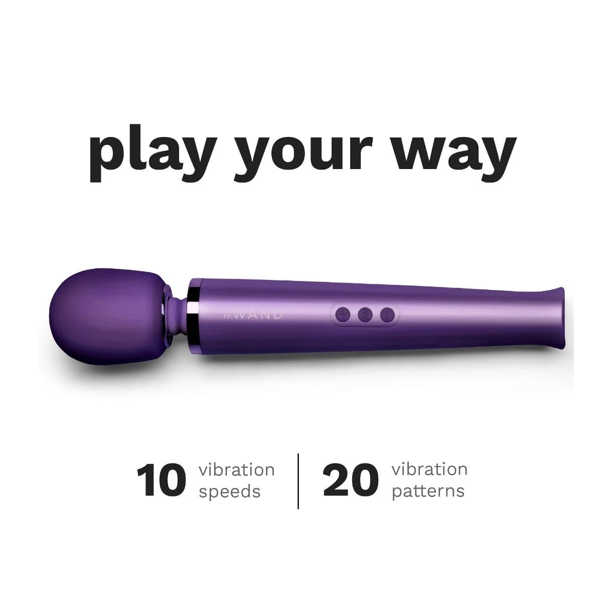 Le Wand - Rechargeable Vibrating Massager Wand | Purple Le Wand - For Me To Love