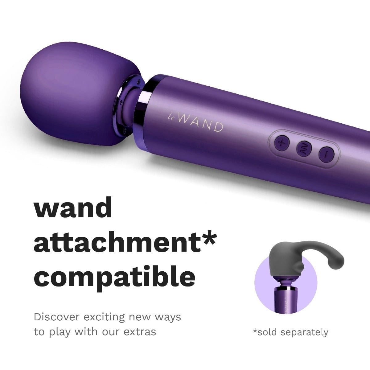 Le Wand - Rechargeable Vibrating Massager Wand | Purple Le Wand - For Me To Love