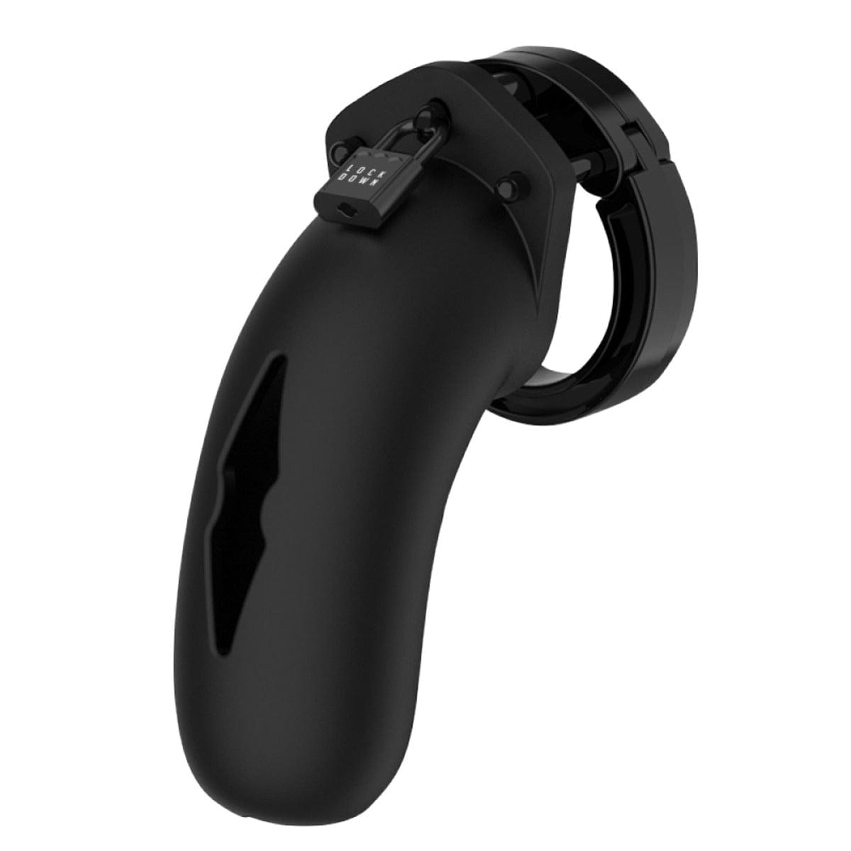 Lockdown Black Chastity Cage, Choice of 3 sizes Large lockdown - For Me To Love