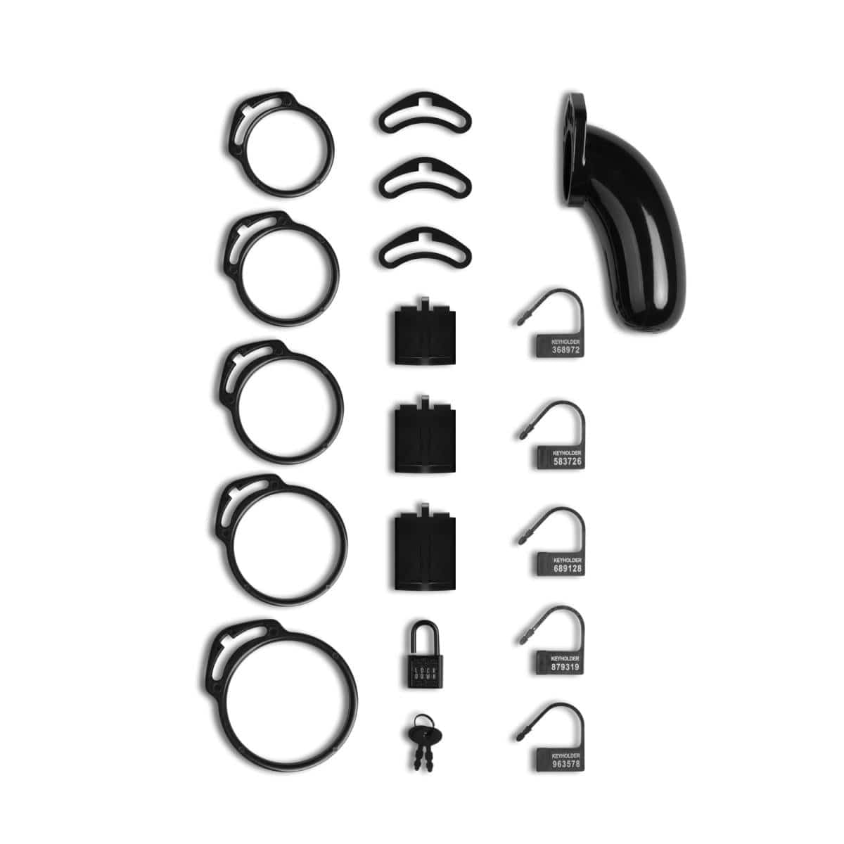 Lockdown - Black Chastity Penis Cage | Choice of Small, Medium or Large lockdown - For Me To Love