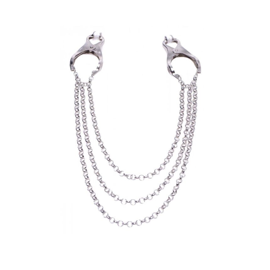Master Series - Affix Triple Chain Nipple Clamps Master Series - For Me To Love