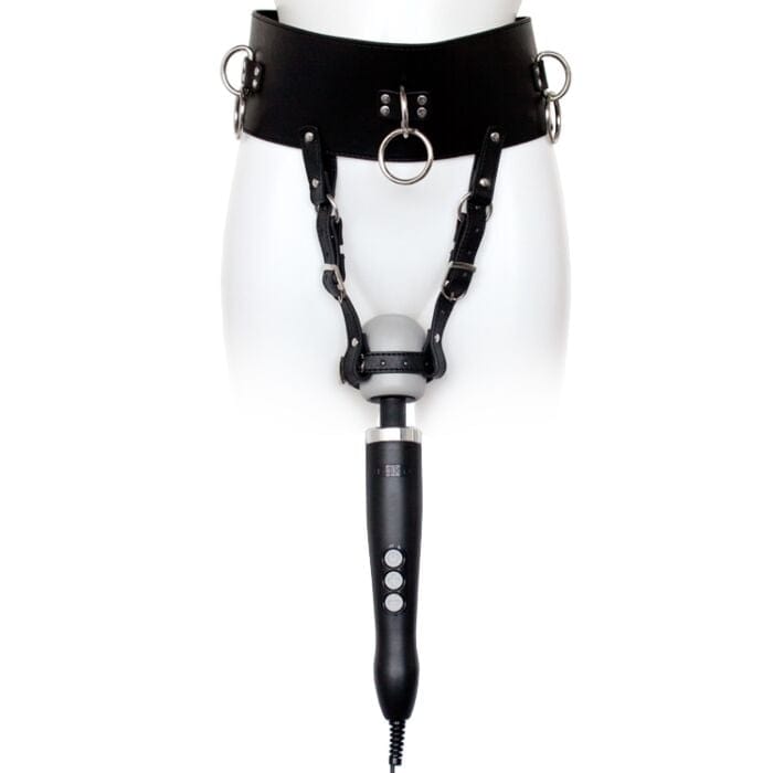 Master Series Combo Set - Master Series Ladies Forced Orgasm Restraint Belt with Doxy Original Massage Wand