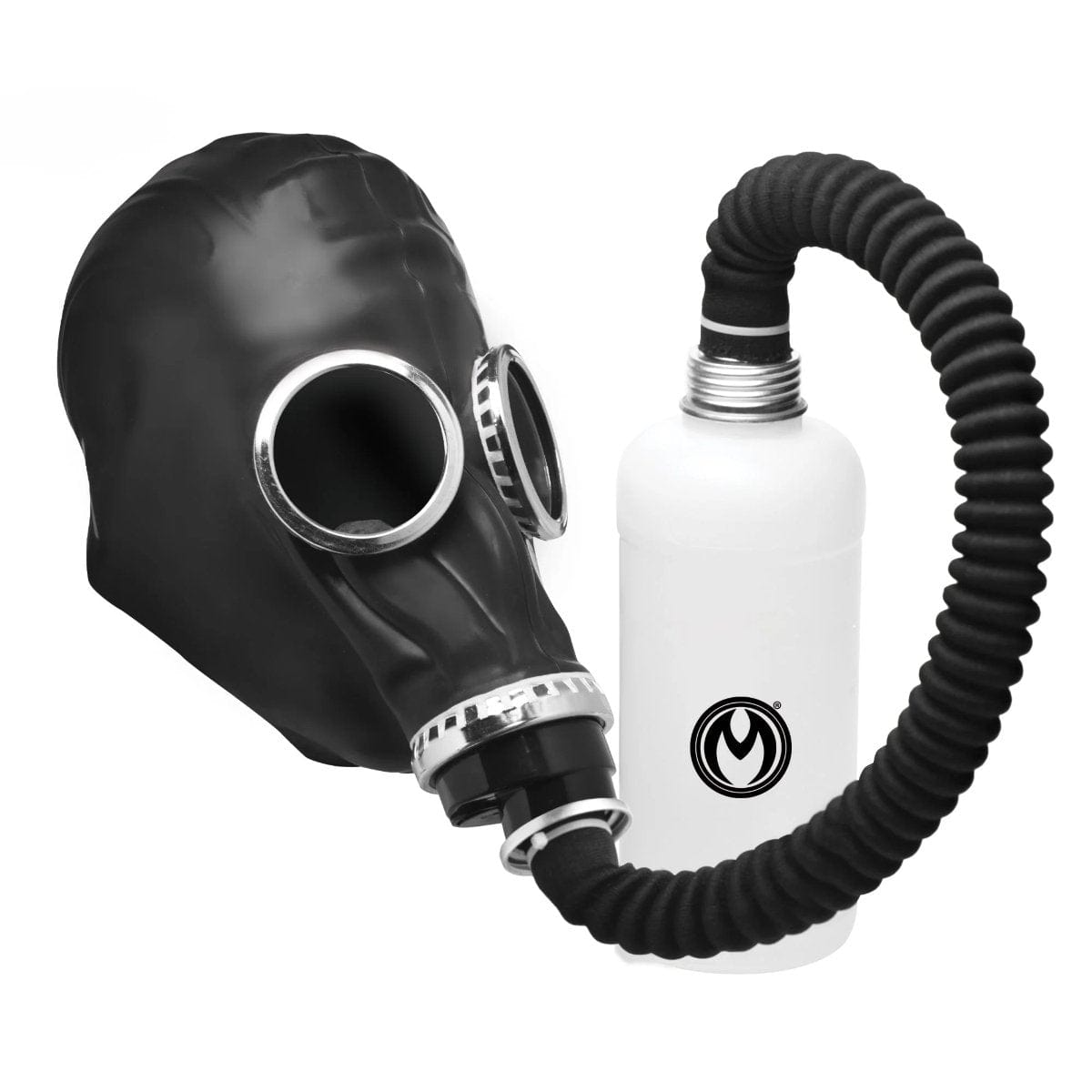 Master Series - Dark Inhaler Rubber Gas Mask with 1 Ltr Bottle Master Series - For Me To Love