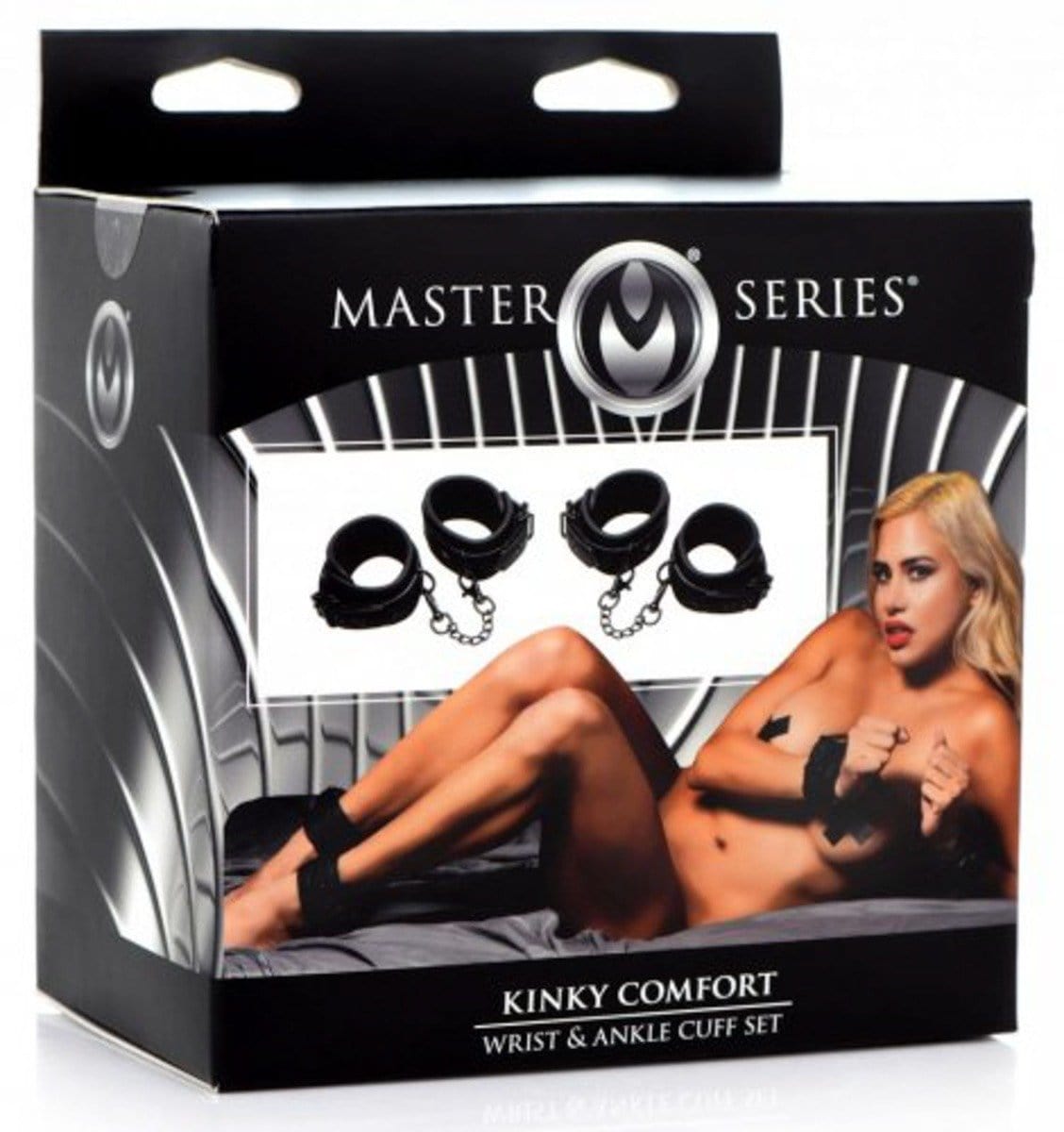 Master Series - Kinky Comfort Wrist & Ankle Cuff Set Black Master Series - For Me To Love