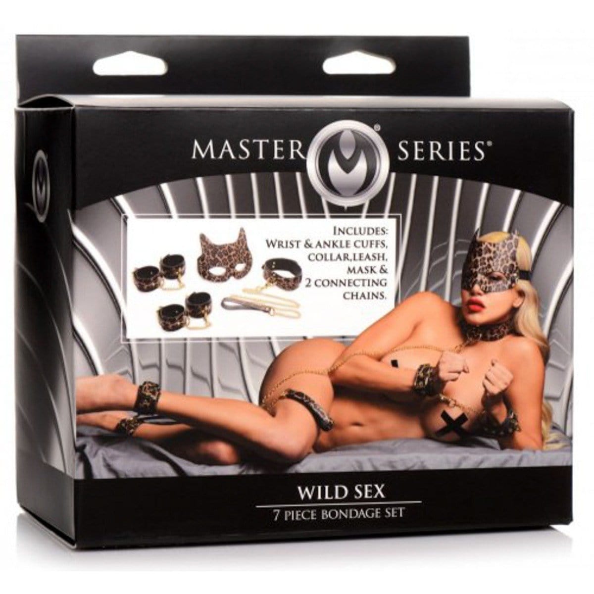 Master Series Wild Sex 7 Piece Bondage Set Leopard Print Master Series - For Me To Love