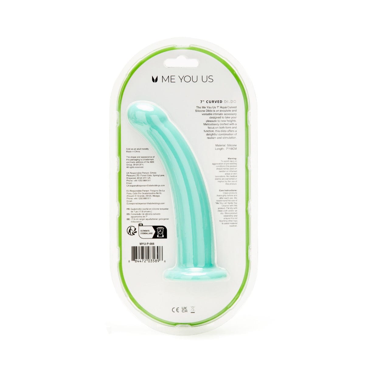 Me You Us - 7 inch Curved Silicone Dildo | Harness Compatible Me You Us - For Me To Love
