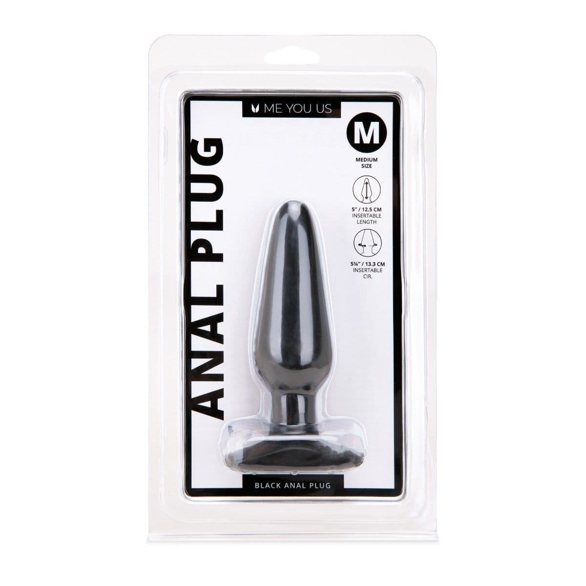 Me You Us - Classic Butt Plug Black | Choice of Small Medium Large MEDIUM Me You Us - For Me To Love