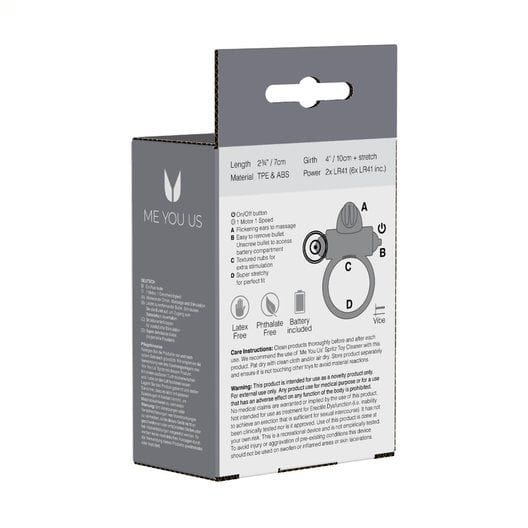Me You Us Classic Vibrating Rabbit Cock Ring Transparent Me You Us - For Me To Love