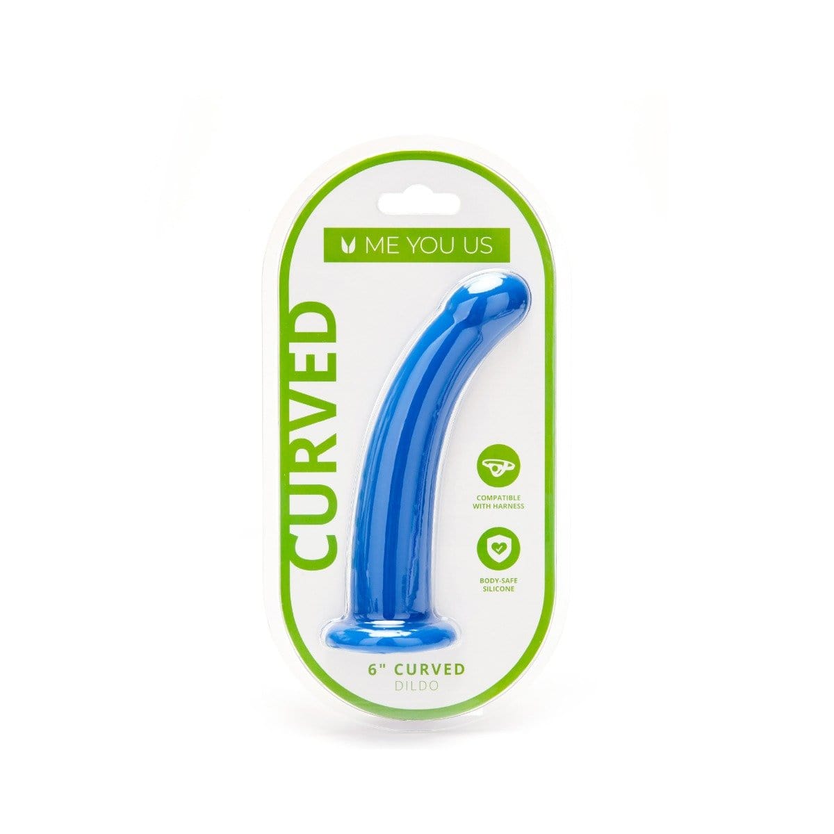 Me You Us - Curved Silicone 6 inch Dildo | Choice of Black or Blue Me You Us - For Me To Love