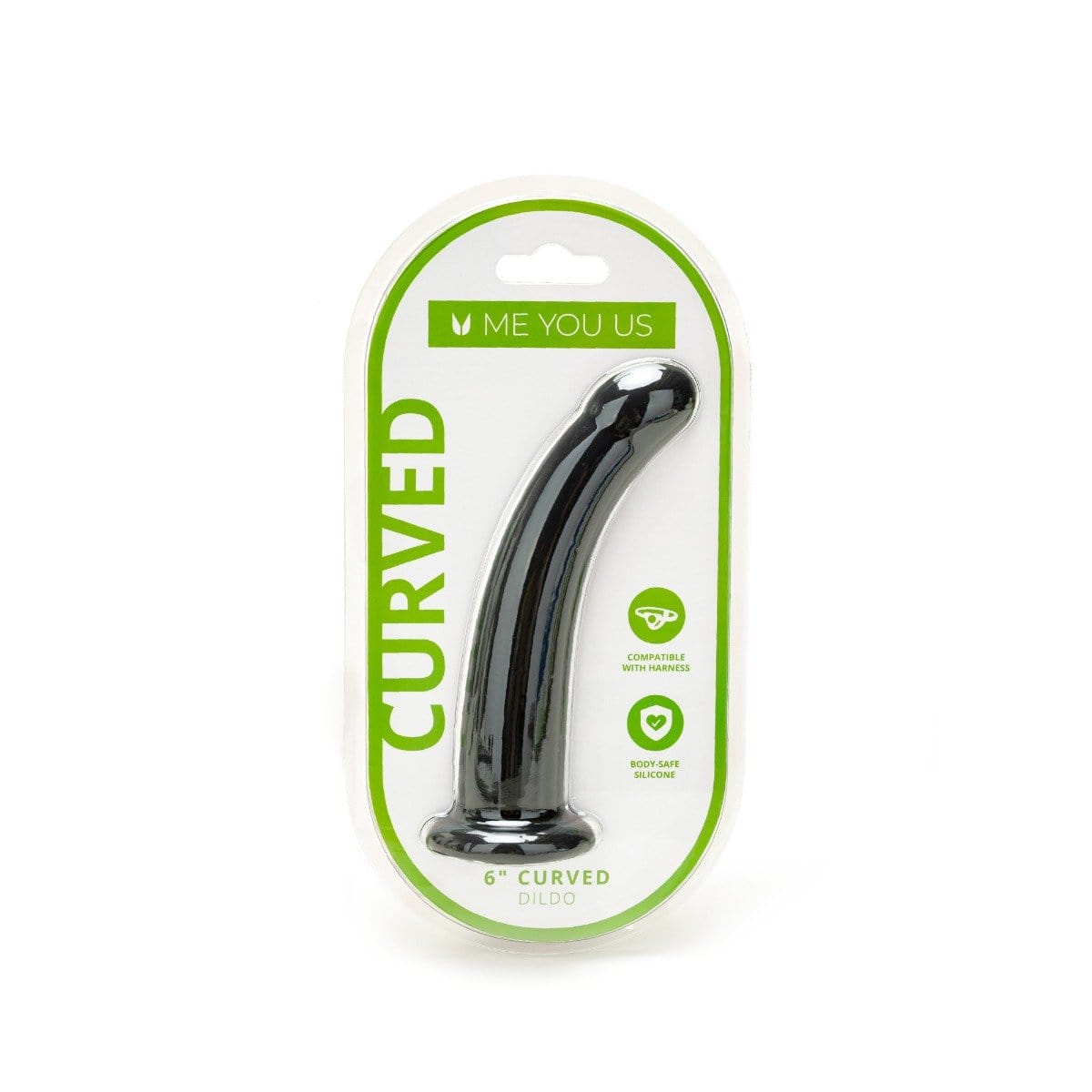 Me You Us - Curved Silicone 6 inch Dildo | Choice of Black or Blue Me You Us - For Me To Love