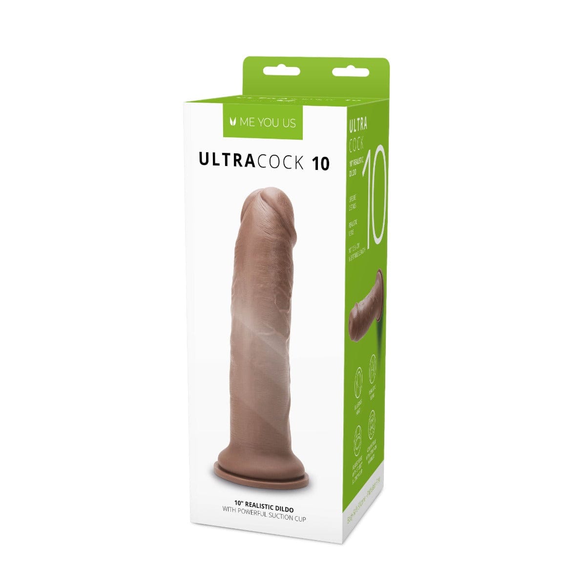 Me You Us Me You Us Ultra Cock Caramel Realistic Dildo 10 inch with Suction Cup