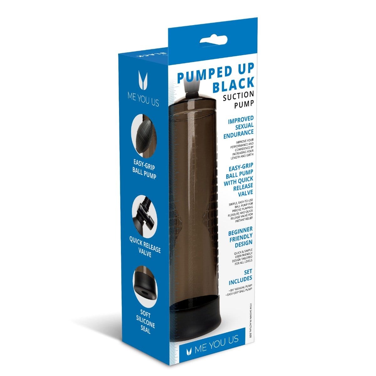 Me You Us - Pumped Up Suction Penis Pump | Black 8.5 inches Me You Us - For Me To Love