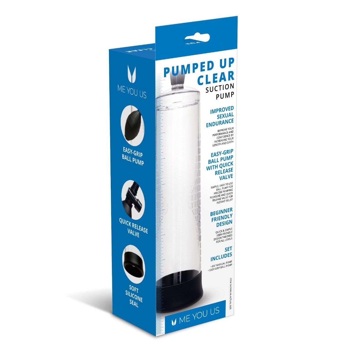 Me You Us - Pumped Up Suction Penis Pump | Clear 8.5 inches Me You Us - For Me To Love