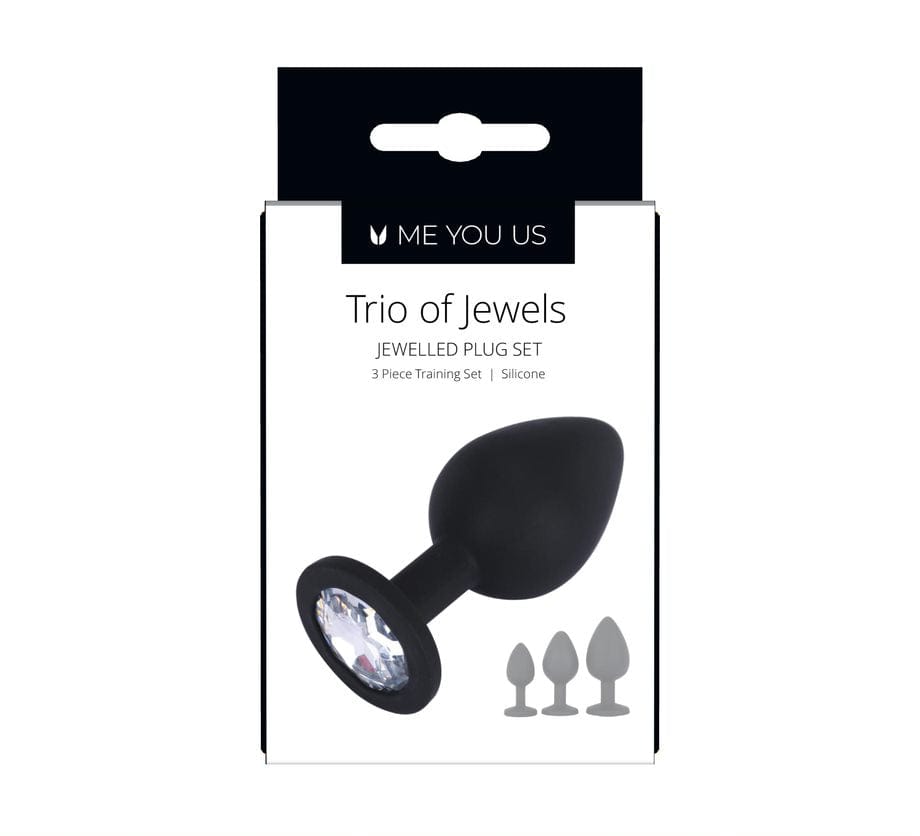 Me You Us - Trio Of Jewels Butt Plug Set - Black Me You Us - For Me To Love