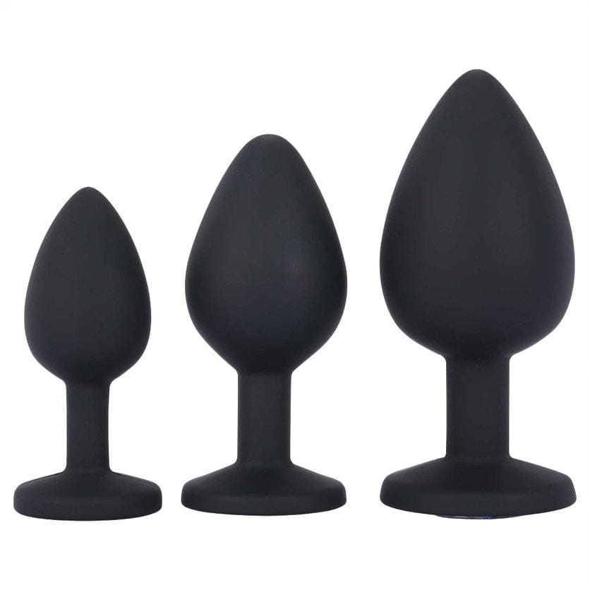 Me You Us - Trio Of Jewels Butt Plug Set - Black Me You Us - For Me To Love