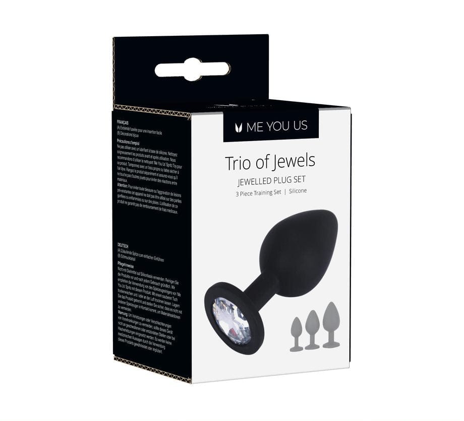 Me You Us - Trio Of Jewels Butt Plug Set - Black Me You Us - For Me To Love