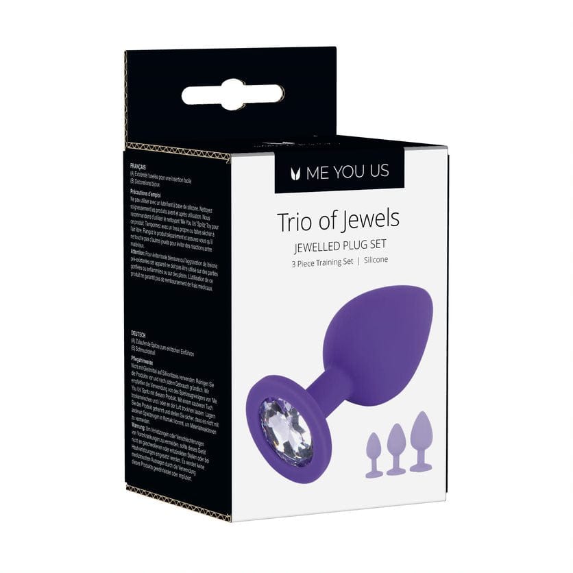 Me You Us - Trio Of Jewels Butt Plug Set - Purple Me You Us - For Me To Love