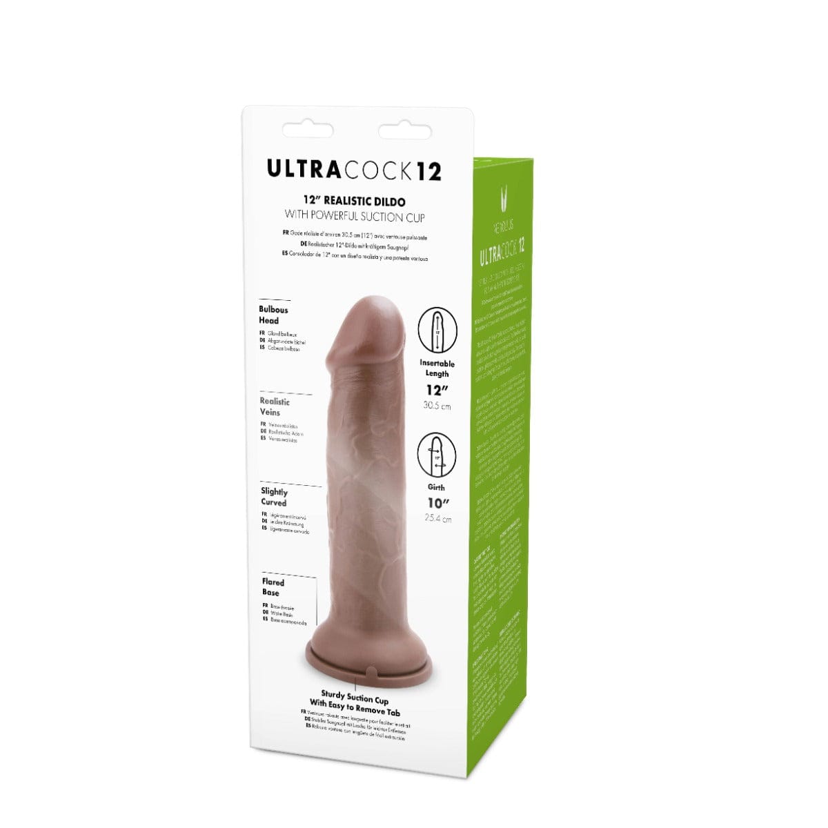 Me You Us Ultra Cock 12" Caramel Realistic Dildo with Suction Cup Base Me You Us - For Me To Love