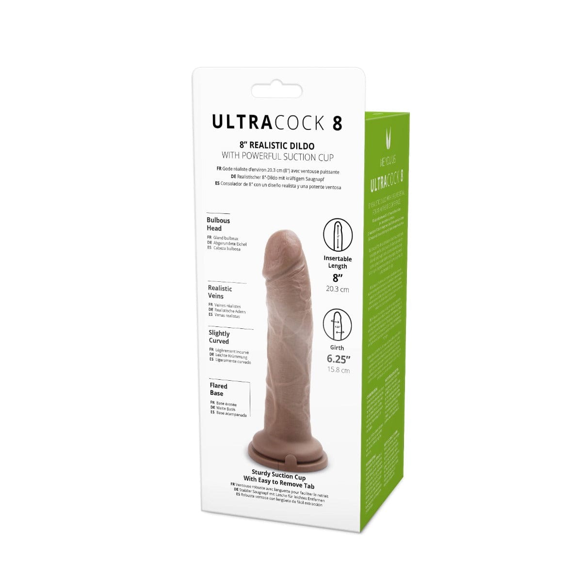 Me You Us Ultra Cock 8" Caramel Realistic Dildo with Suction Cup Base Me You Us - For Me To Love