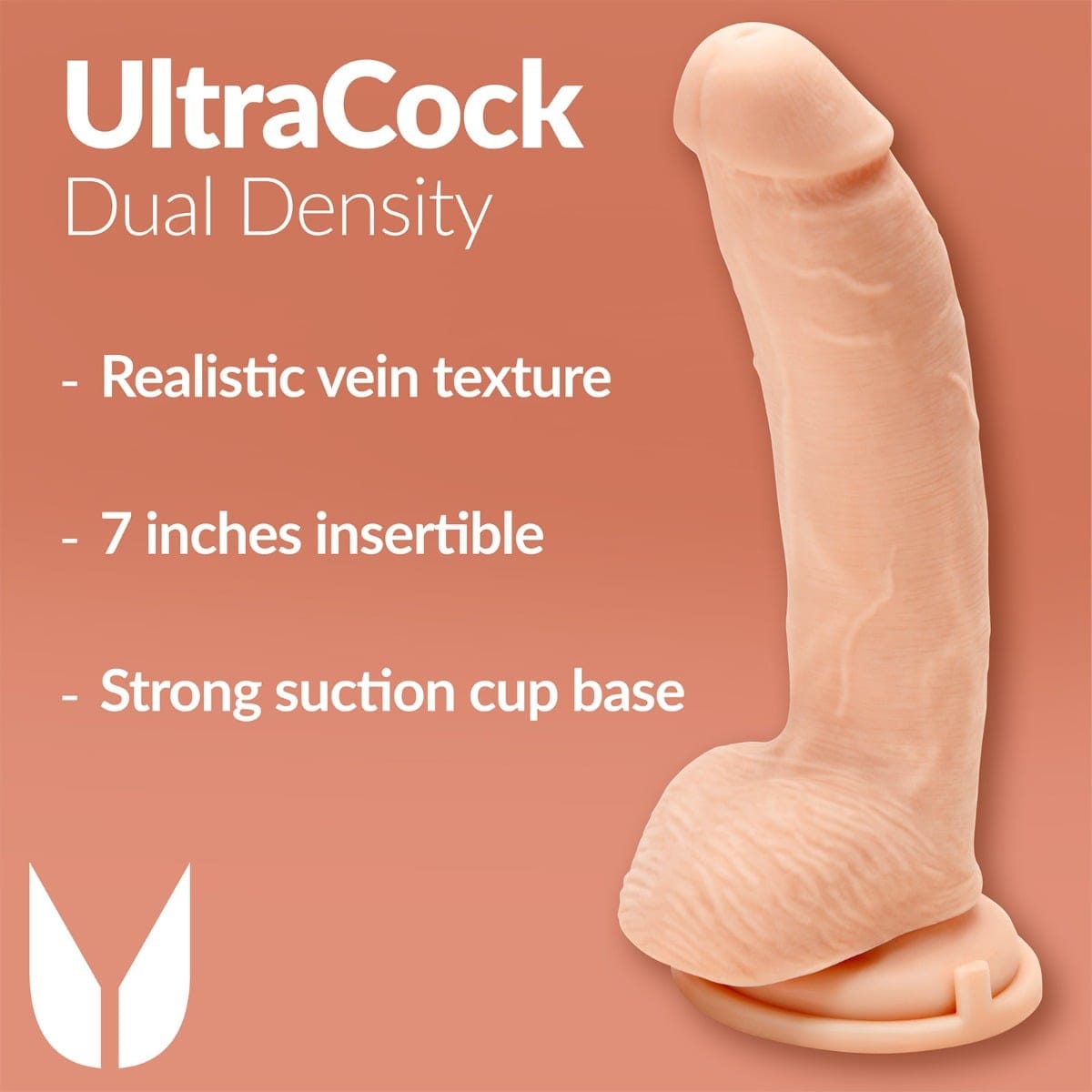 Me You Us - Ultra Cock Dual Density Dildo with Balls and Suction Cup Base | 9 inches Me You Us - For Me To Love