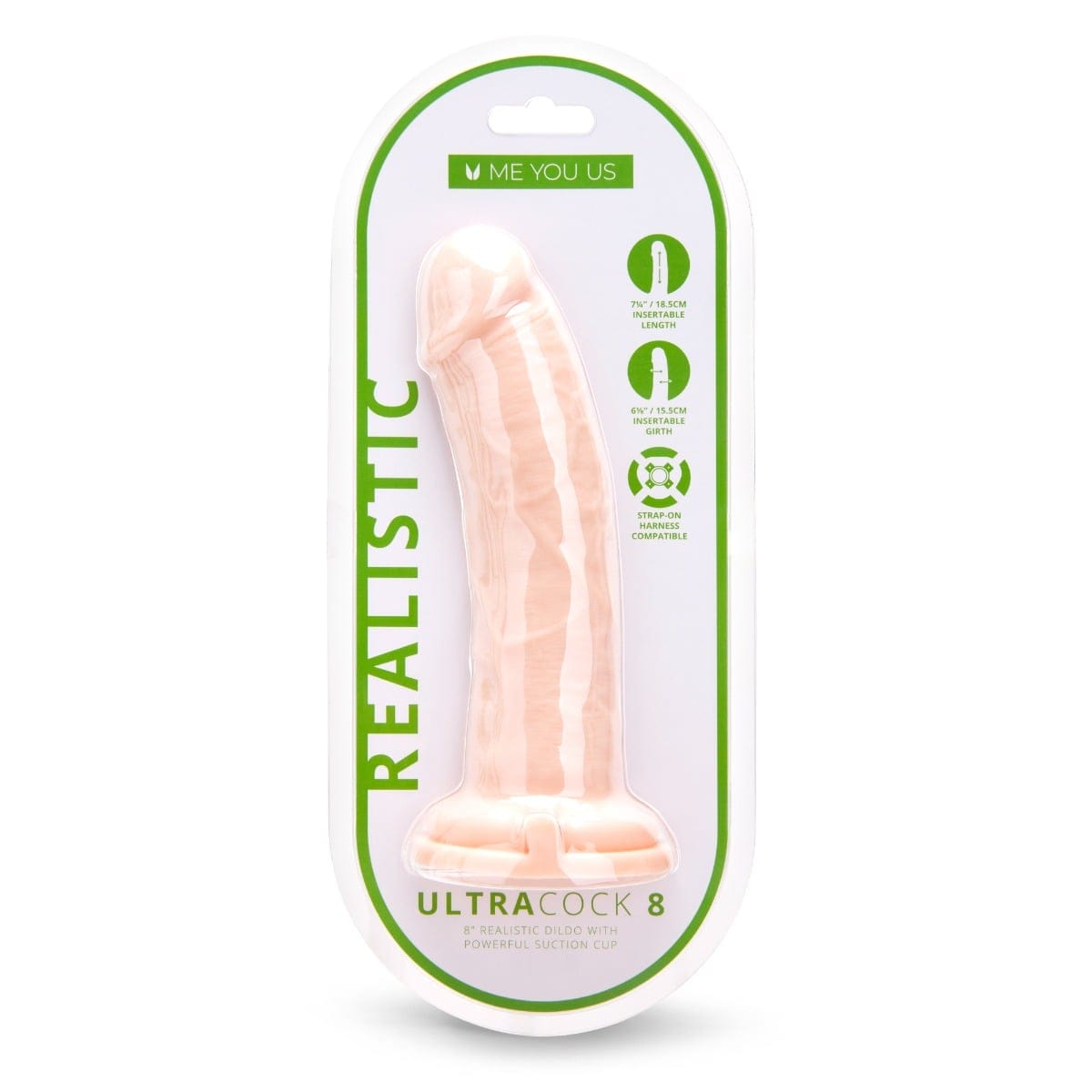 Me You Us - Ultra Realistic Dildo with Suction Cup Base | 8 inches Me You Us - For Me To Love