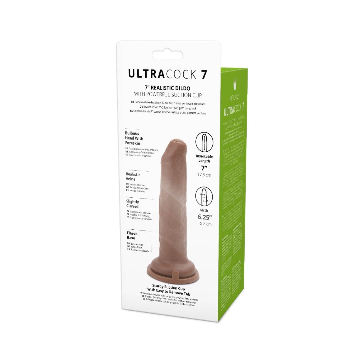 Me You Us Uncut Ultra Cock 7" Caramel Realistic Dildo with Suction Cup Base Me You Us - For Me To Love