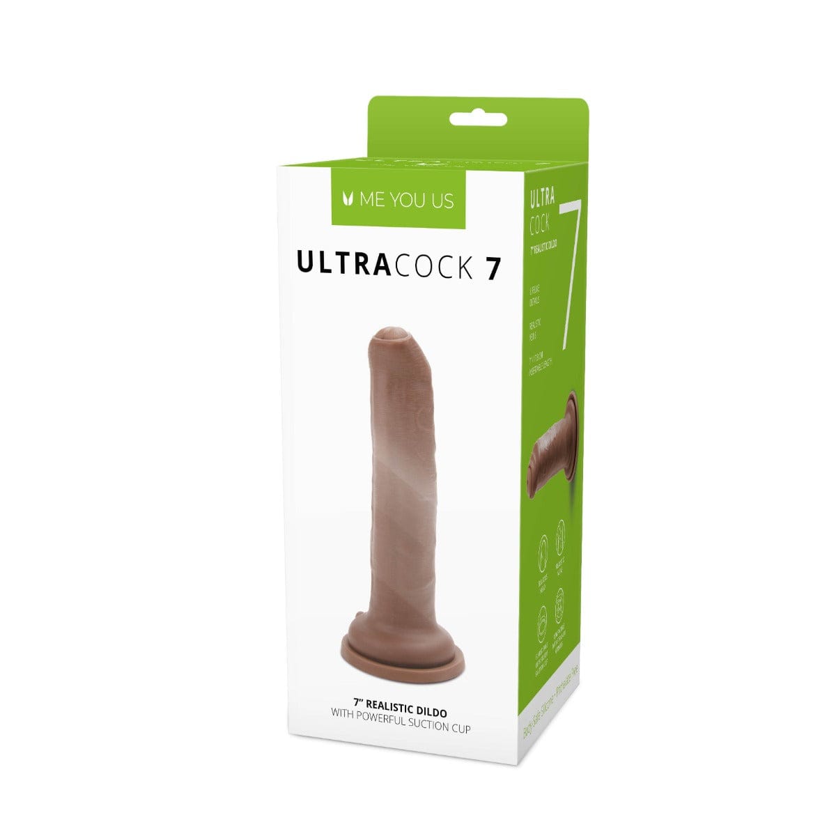 Me You Us Uncut Ultra Cock 7" Caramel Realistic Dildo with Suction Cup Base Me You Us - For Me To Love