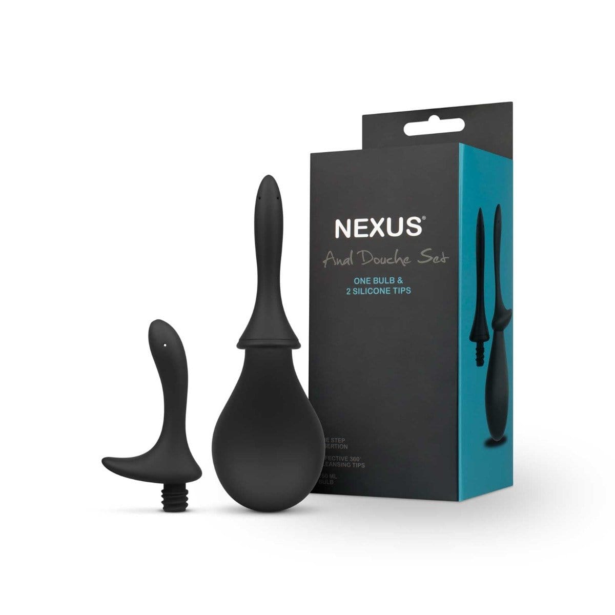 Nexus Anal Douche Set | 260ml Capacity with 2 Interchangeable Silicone Tips Nexus - For Me To Love