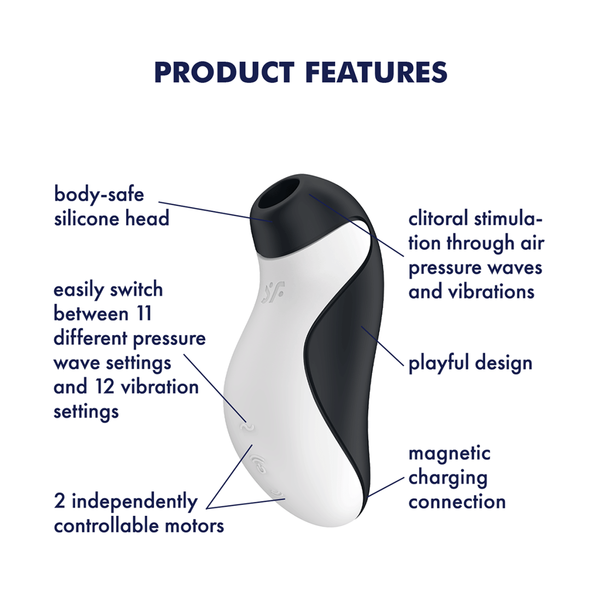 Orca Clitoral Sucking Vibe - USB Rechargeable Satisfyer - For Me To Love