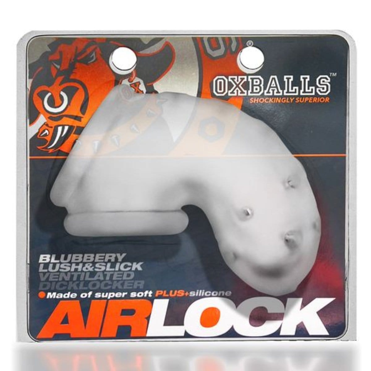 Oxballs - AIRLOCK air-lite vented chastity CLEAR ICE | Length 4.5 inches Oxballs - For Me To Love