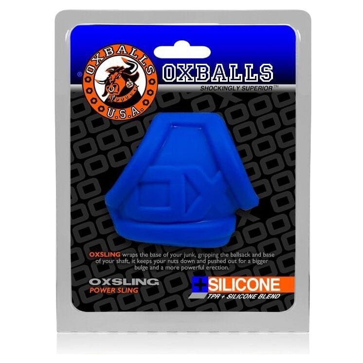 Oxballs - Oxsling Super Stretchy Cock and Ball Sling Blue | Male Enhancement Oxballs - For Me To Love