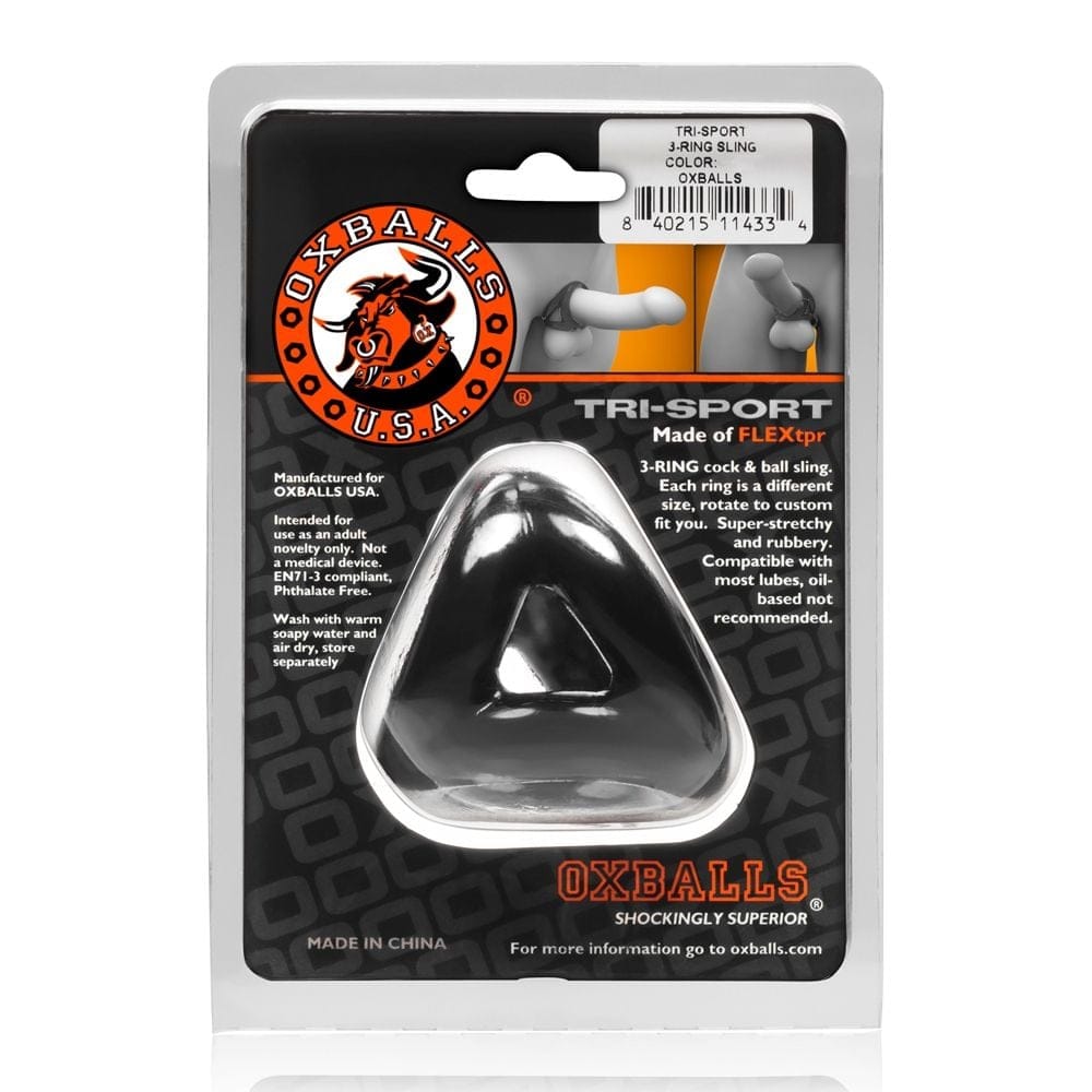 Oxballs - Tri Sport 3 Ring Super Stretchy Cocksling | Black Oxballs - For Me To Love