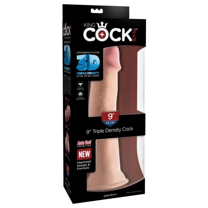 Pipedream - King Cock Plus - Triple Density Dildo with Suction Cup Base | 9 inches Pipedream - For Me To Love